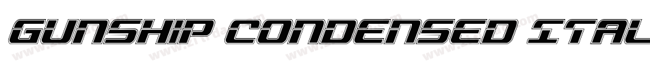 Gunship Condensed Ital字体转换